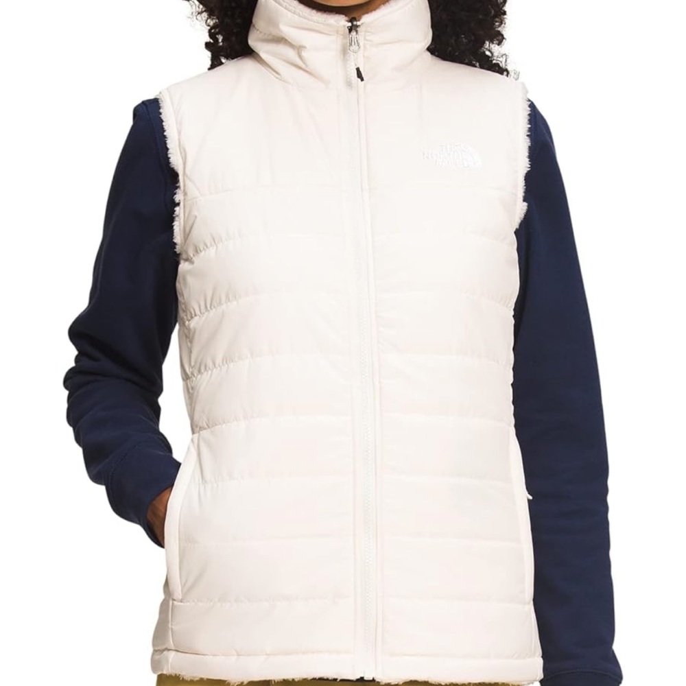 White North Face Reversible Vest Size L